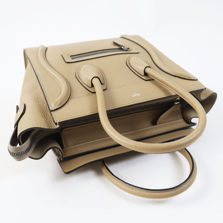 Excellent CELINE Handbag Luggage micro shopper Calfskin Women 18979