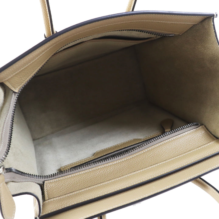 Excellent CELINE Handbag Luggage micro shopper Calfskin Women 18979
