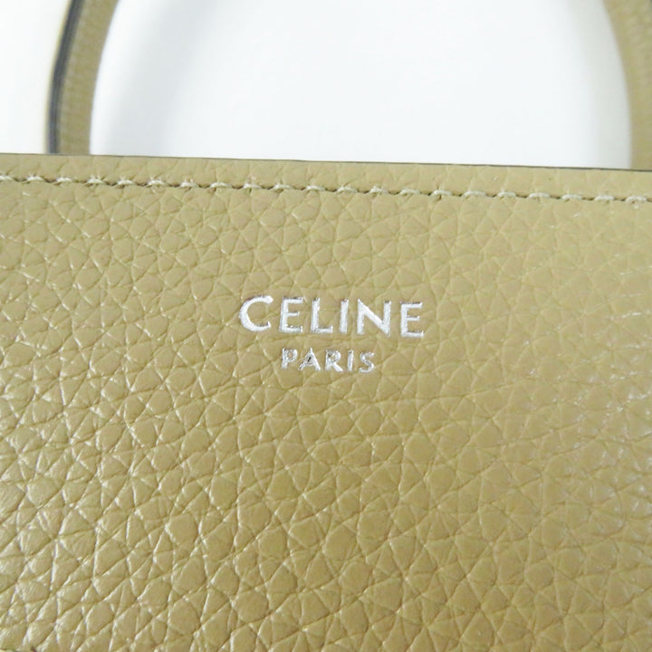 Excellent CELINE Handbag Luggage micro shopper Calfskin Women 18979