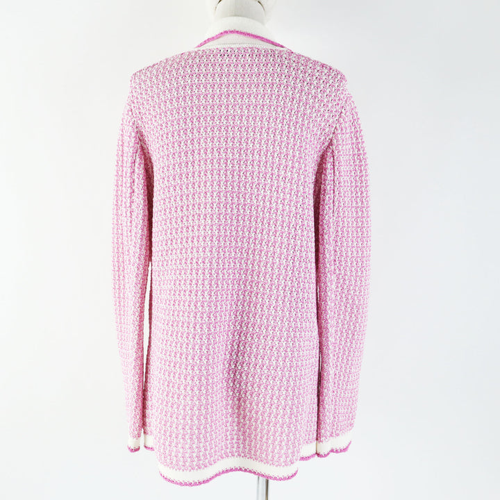 Discounted Excellent CHANEL cardigan pink cotton Women 36 P72239