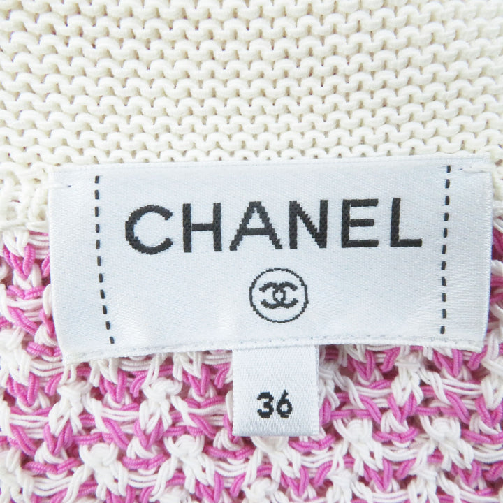 Discounted Excellent CHANEL cardigan pink cotton Women 36 P72239