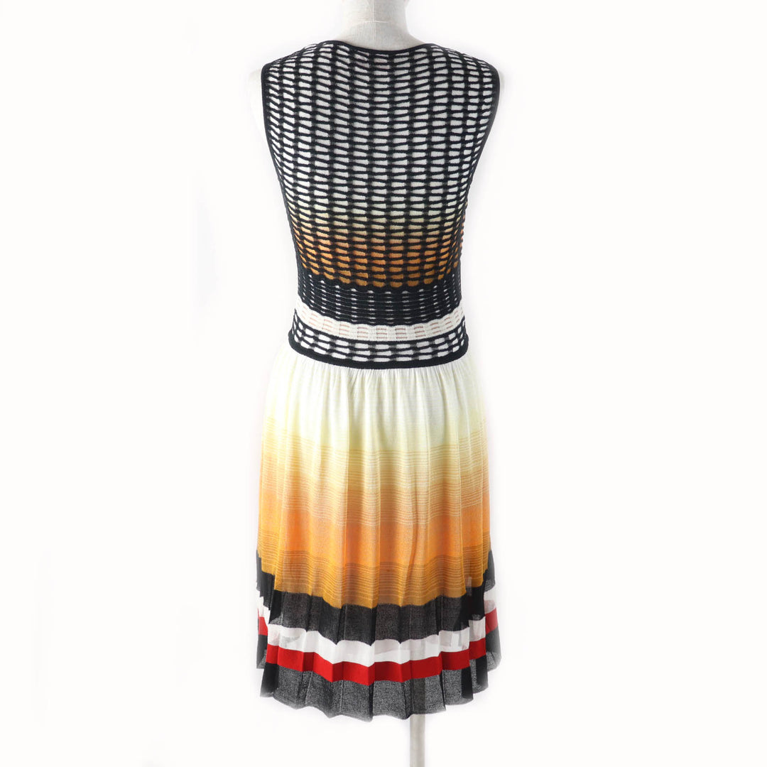 Excellent Missoni one piece Gradient Sleeveless Knee Length Pleated Multi Rayon Women 38