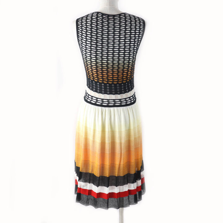 Excellent Missoni one piece Gradient Sleeveless Knee Length Pleated Multi Rayon Women 38