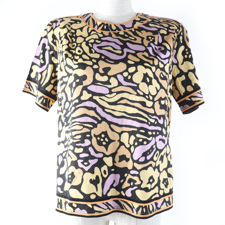 Pristine LEONARD FASHION tops All-over design short sleeves multicolor cotton Women M