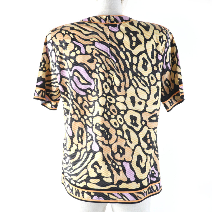 Pristine LEONARD FASHION tops All-over design short sleeves multicolor cotton Women M