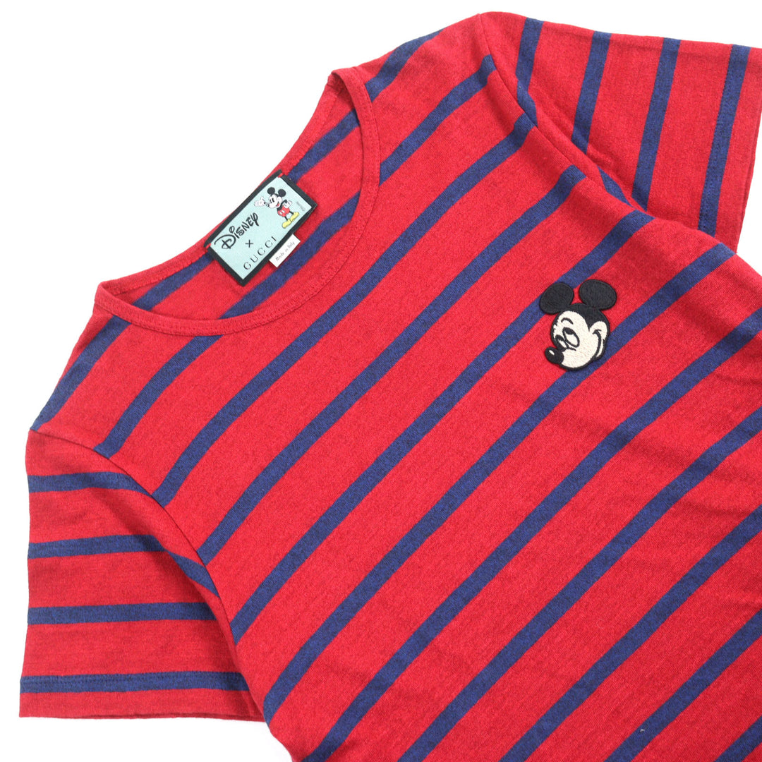 Great GUCCI×Disney T-shirt with Mickey patch and logo tag Red Blue mens XS