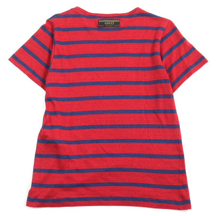 Great GUCCI×Disney T-shirt with Mickey patch and logo tag Red Blue mens XS