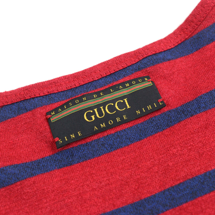 Great GUCCI×Disney T-shirt with Mickey patch and logo tag Red Blue mens XS
