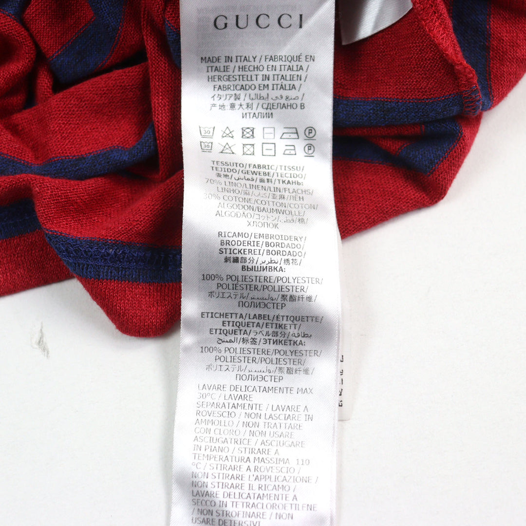 Great GUCCI×Disney T-shirt with Mickey patch and logo tag Red Blue mens XS