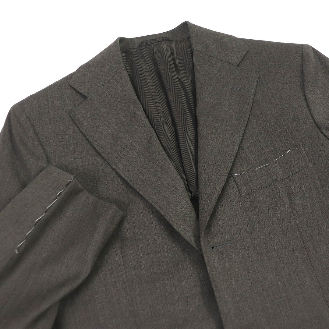 Pristine Sartorio suit single Brown wool mens 44