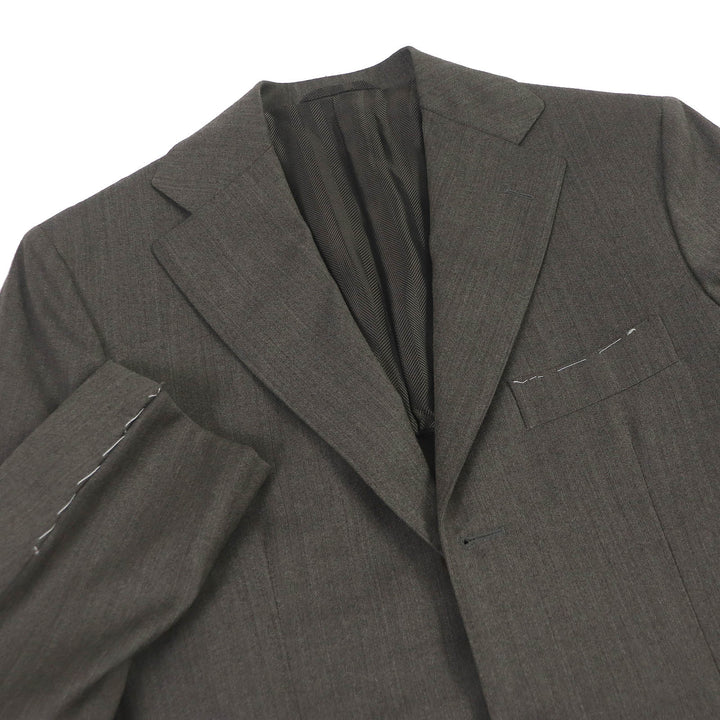 Pristine Sartorio suit single Brown wool mens 44