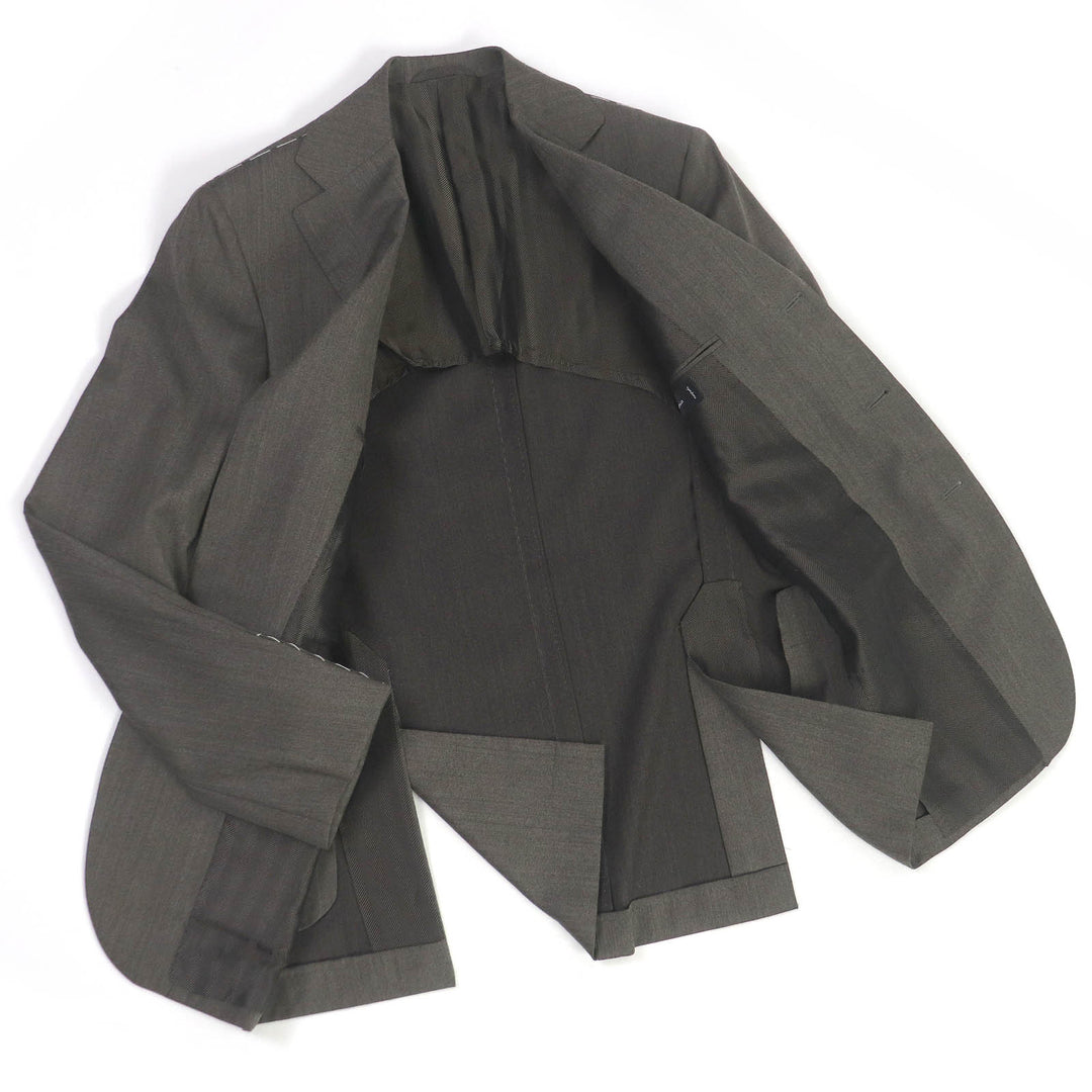 Pristine Sartorio suit single Brown wool mens 44