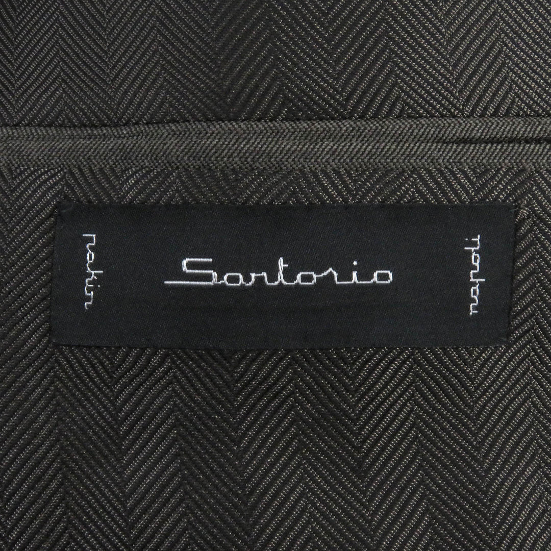 Pristine Sartorio suit single Brown wool mens 44