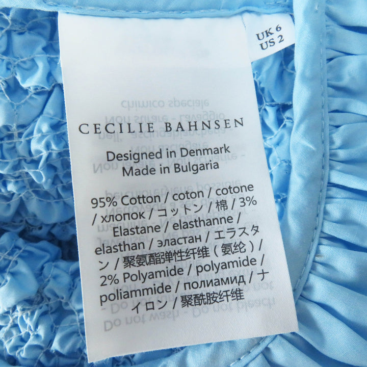 Pristine CECILIE BAHNSEN tops CARLOTTA TOP cotton 6 1577-343-1280-7100