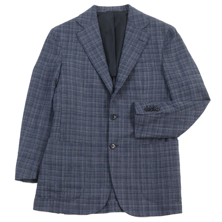 Excellent De Petrillo tailored jacket Single blue cotton mens 44