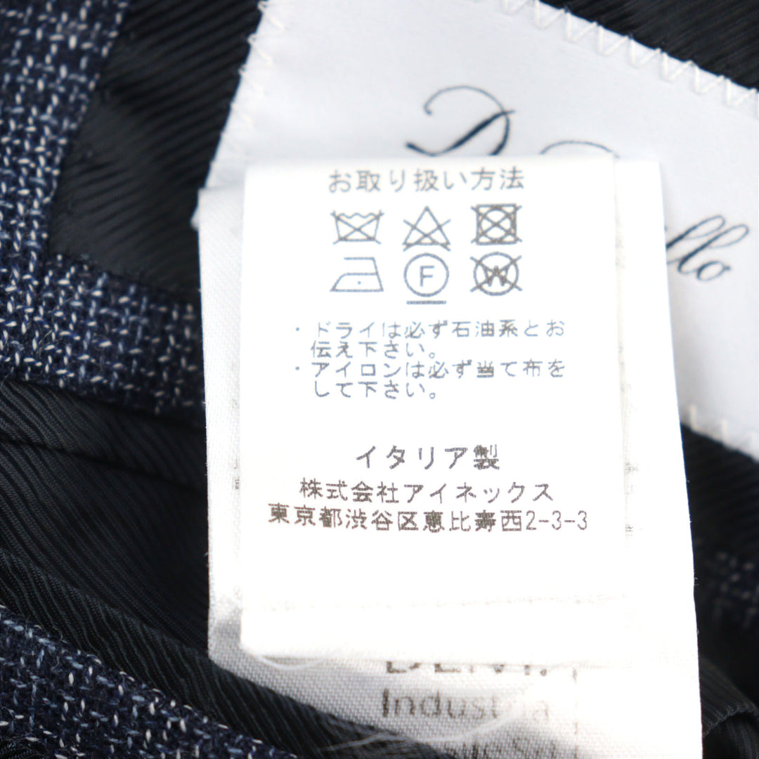 Excellent De Petrillo tailored jacket Single blue cotton mens 44