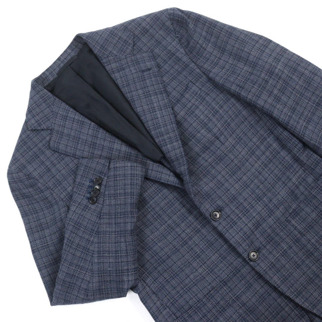 Excellent De Petrillo tailored jacket Single blue cotton mens 44