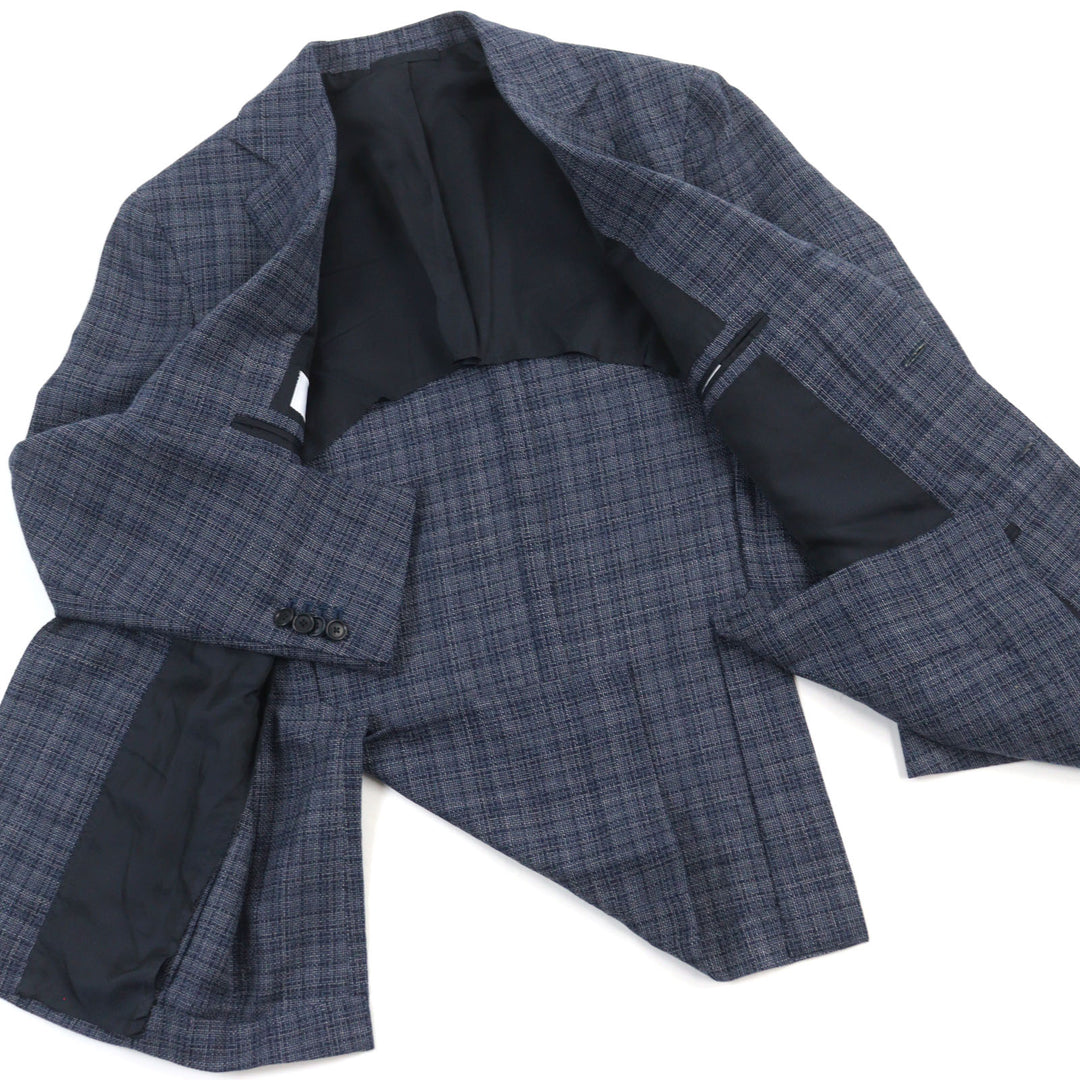 Excellent De Petrillo tailored jacket Single blue cotton mens 44