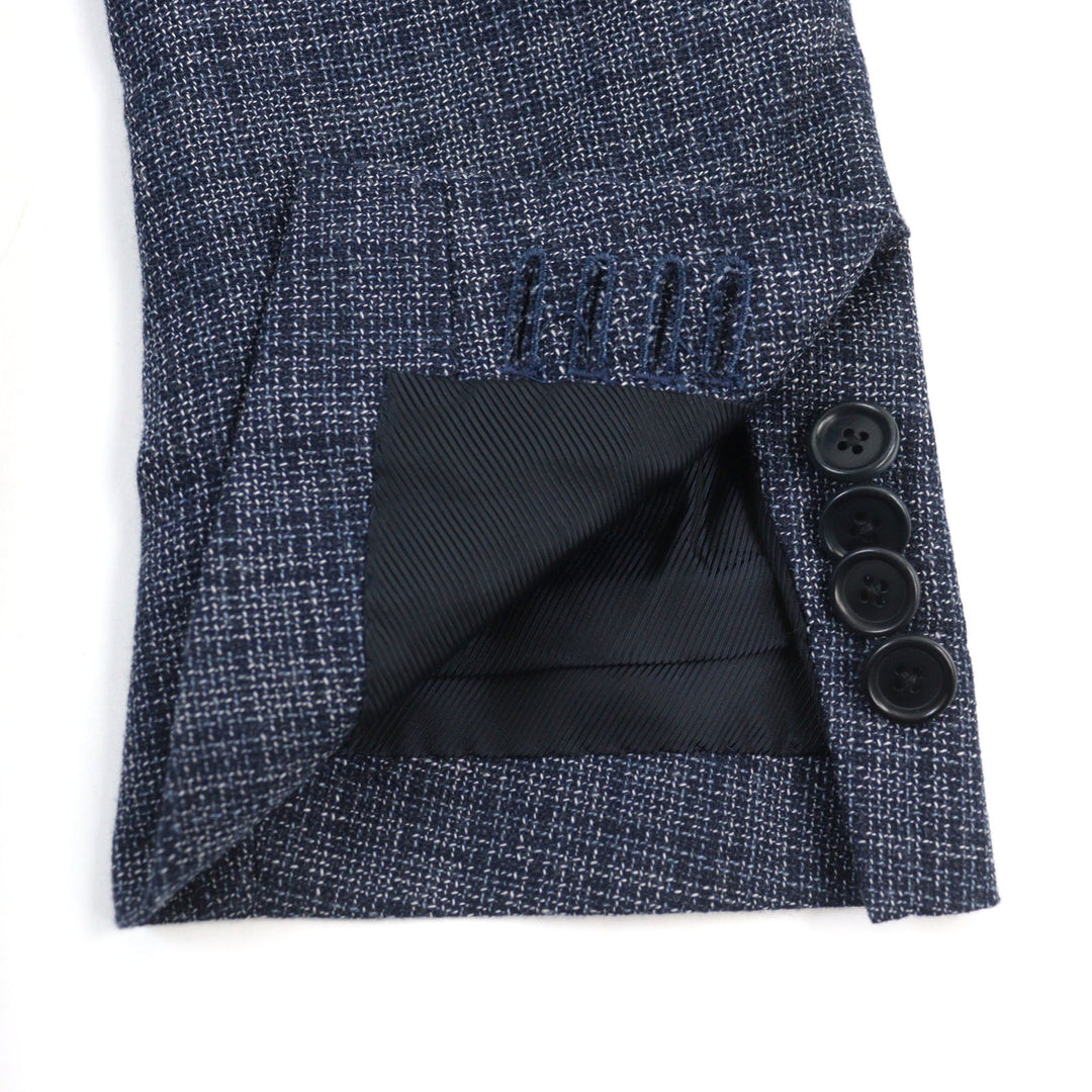 Excellent De Petrillo tailored jacket Single blue cotton mens 44