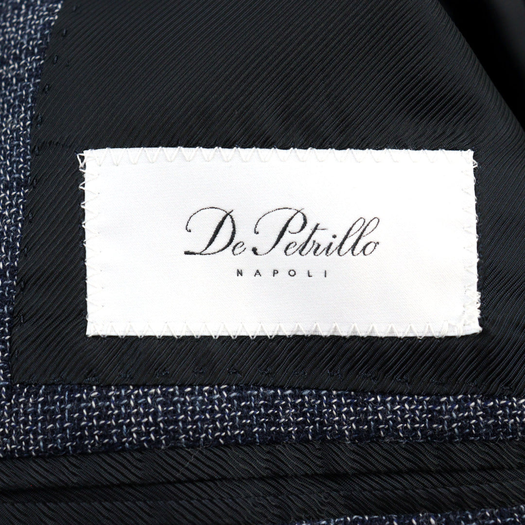 Excellent De Petrillo tailored jacket Single blue cotton mens 44