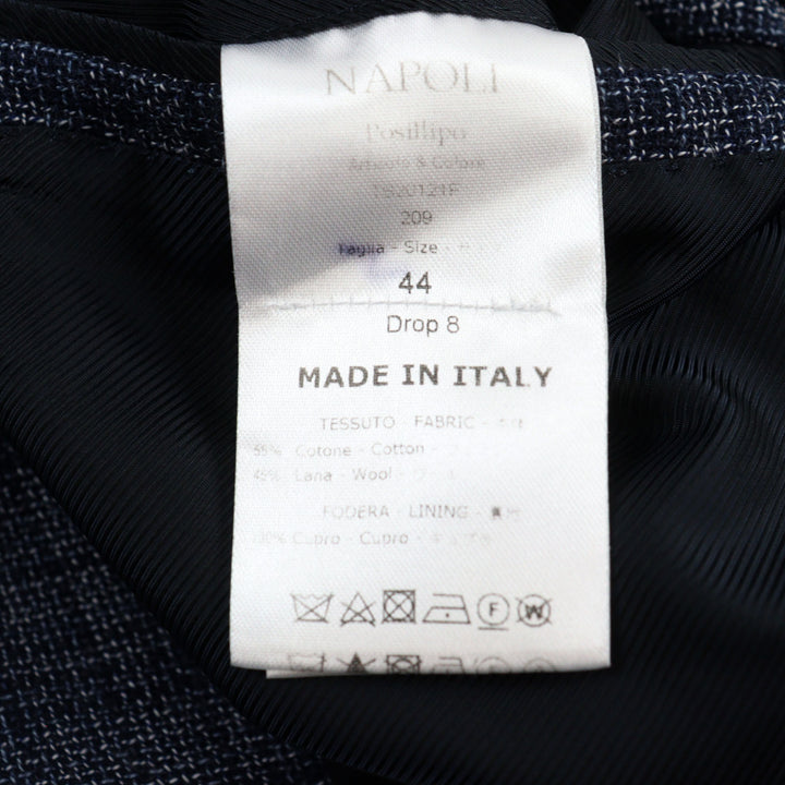 Excellent De Petrillo tailored jacket Single blue cotton mens 44