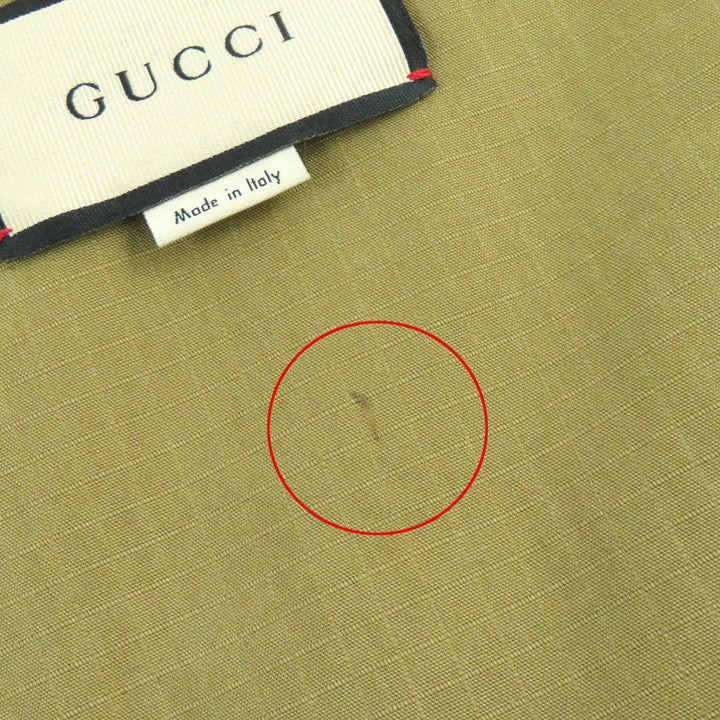 Great GUCCI Down vest Logo patch 2-way zip-up down jacket Camel Orange mens 46