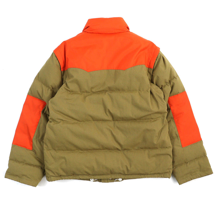 Great GUCCI Down vest Logo patch 2-way zip-up down jacket Camel Orange mens 46 641311