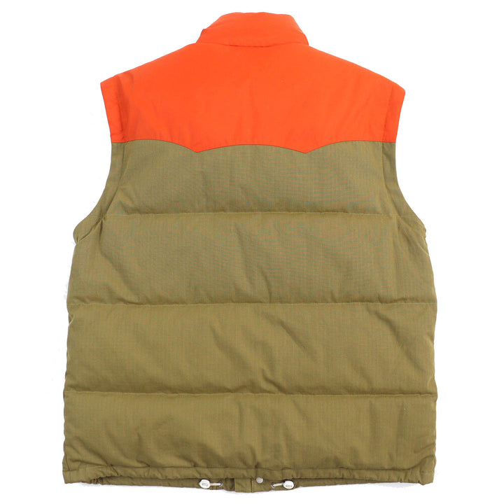 Great GUCCI Down vest Logo patch 2-way zip-up down jacket Camel Orange mens 46