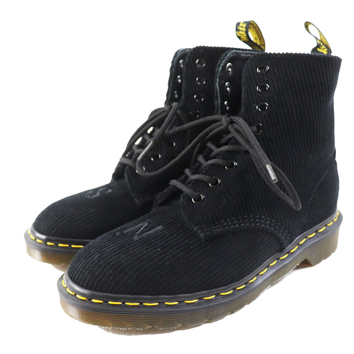 Excellent Dr.Martens×UNDERCOVER short boots THE 1460 REMASTERED 8 EYE BOOT black Corduroy Women 4
