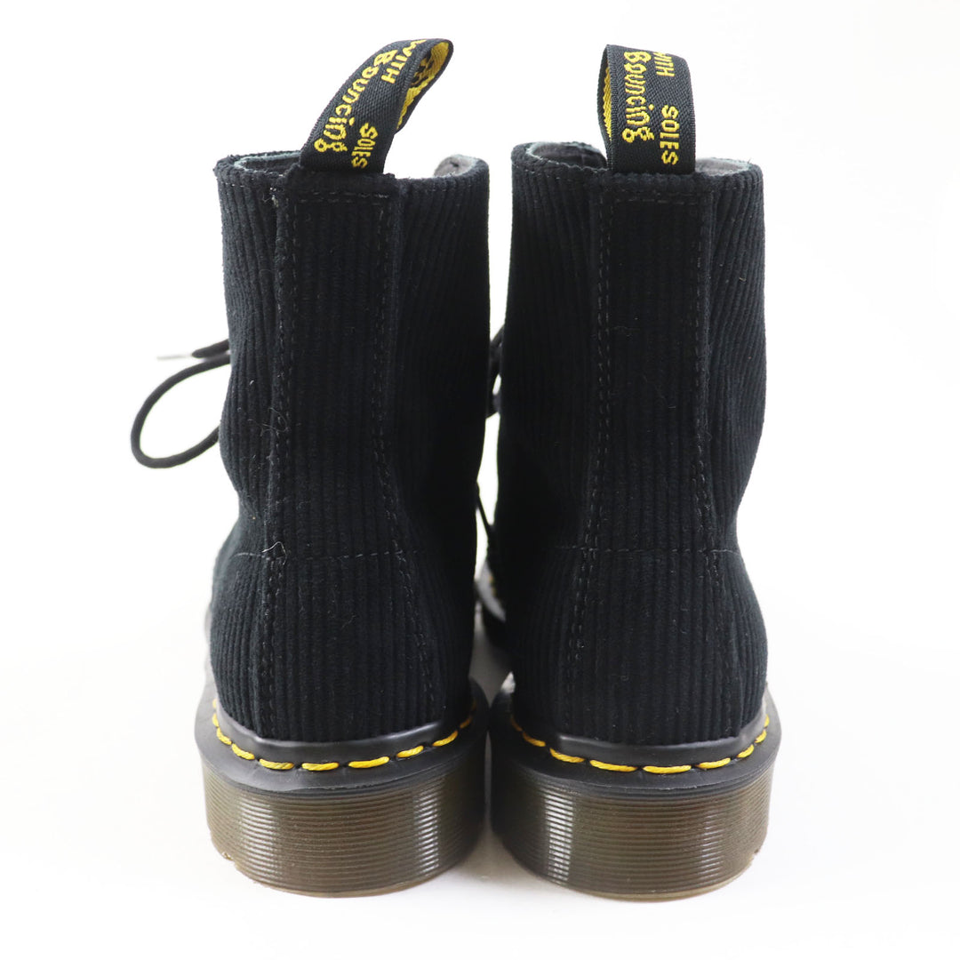 Excellent Dr.Martens×UNDERCOVER short boots THE 1460 REMASTERED 8 EYE BOOT black Corduroy Women 4
