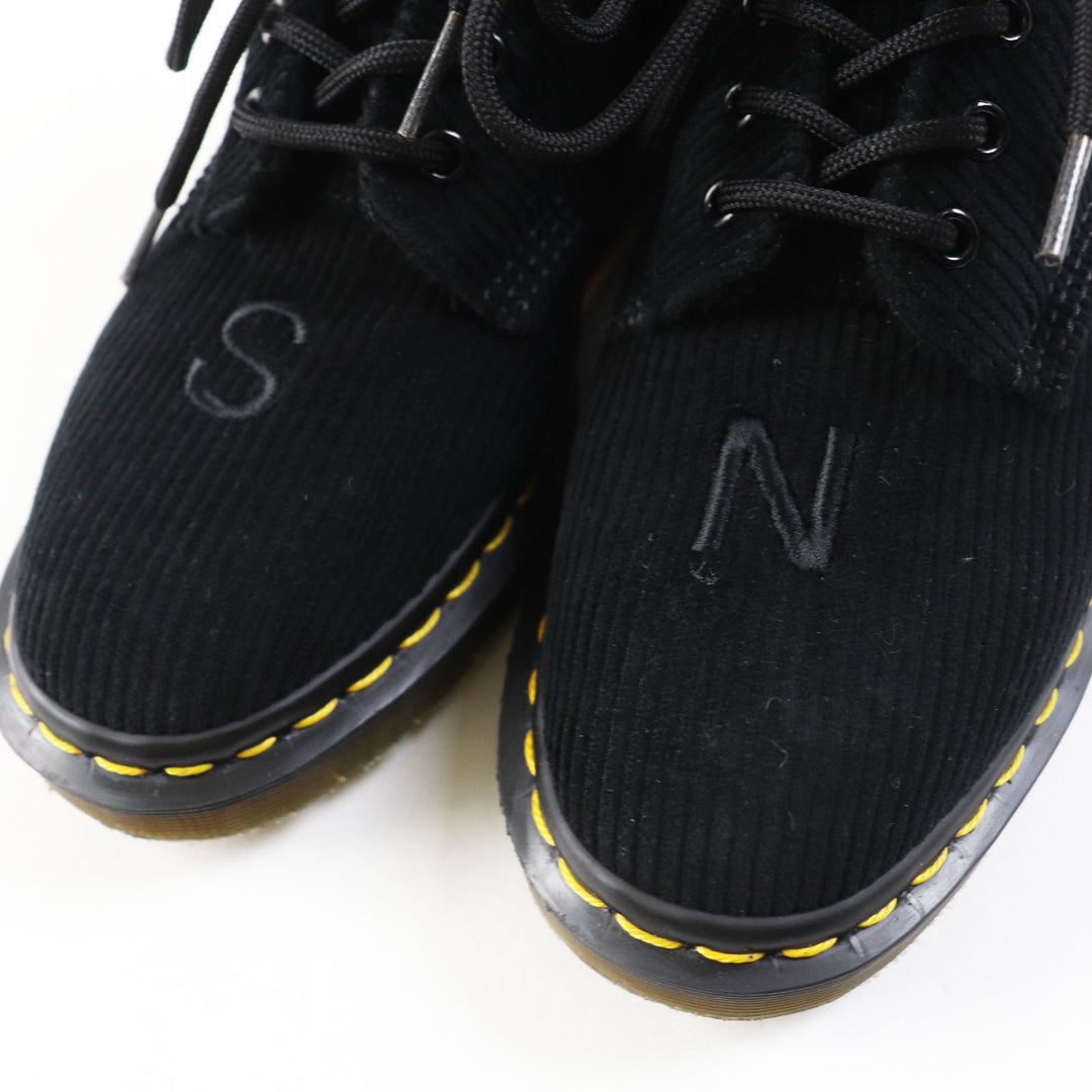 Excellent Dr.Martens×UNDERCOVER short boots THE 1460 REMASTERED 8 EYE BOOT black Corduroy Women 4