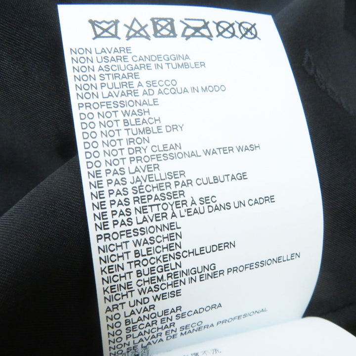 Excellent DSQUARED2 coat Leather details Zip design black wool Women 38