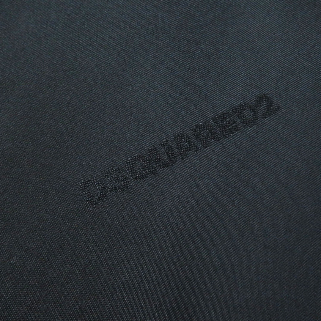 Excellent DSQUARED2 coat Leather details Zip design black wool Women 38