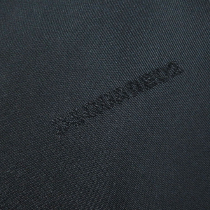 Excellent DSQUARED2 coat Leather details Zip design black wool Women 38