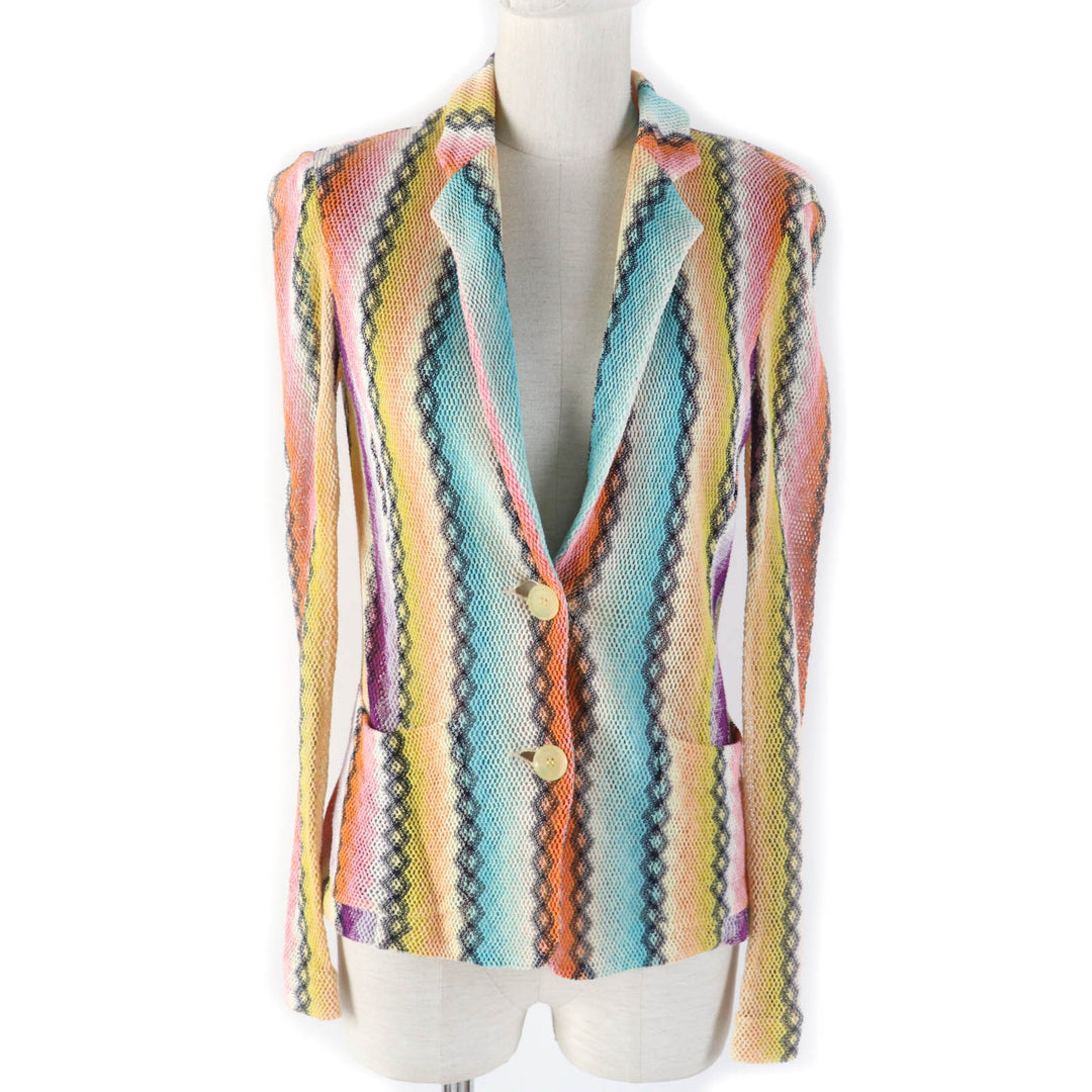 Missoni Jacket All-over pattern mesh cotton knit multicolor cotton Women 40