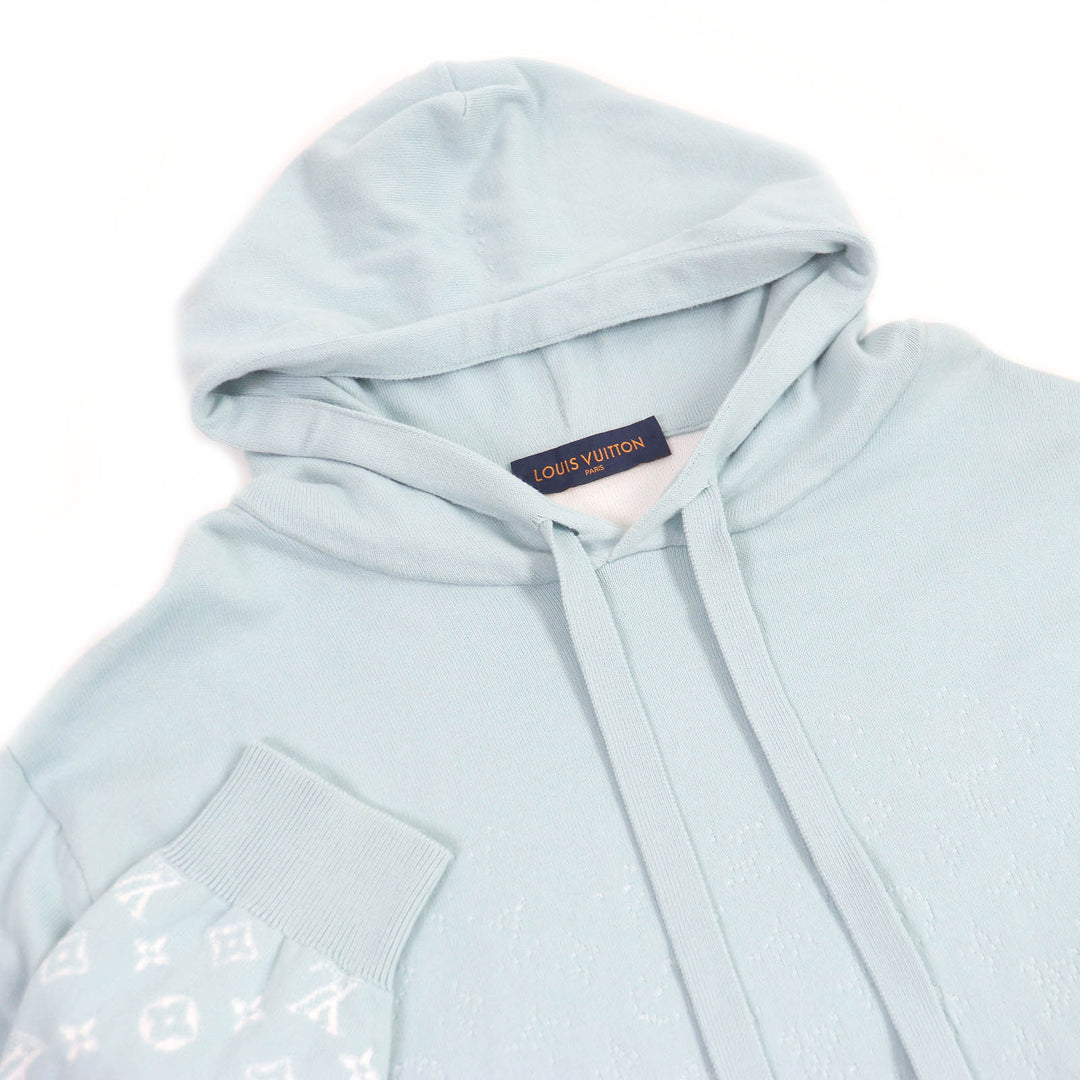 Excellent LOUIS VUITTON Parker Monogram Gradient Pullover Knit Light blue cotton mens XL