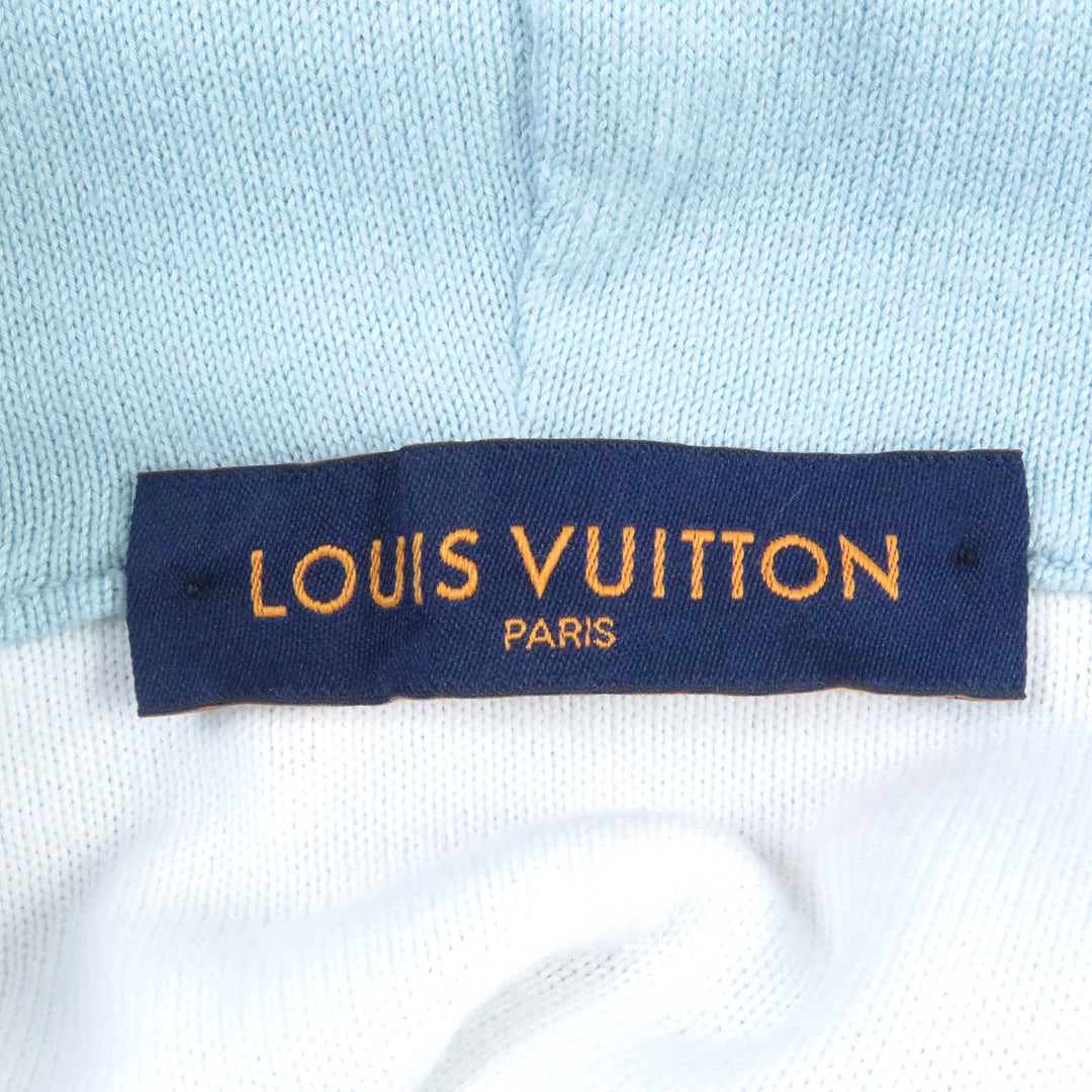 Excellent LOUIS VUITTON Parker Monogram Gradient Pullover Knit Light blue cotton mens XL