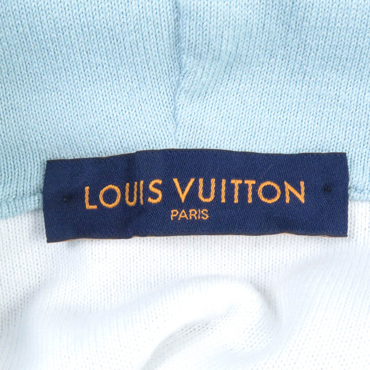 Excellent LOUIS VUITTON Parker Monogram Gradient Pullover Knit Light blue cotton mens XL