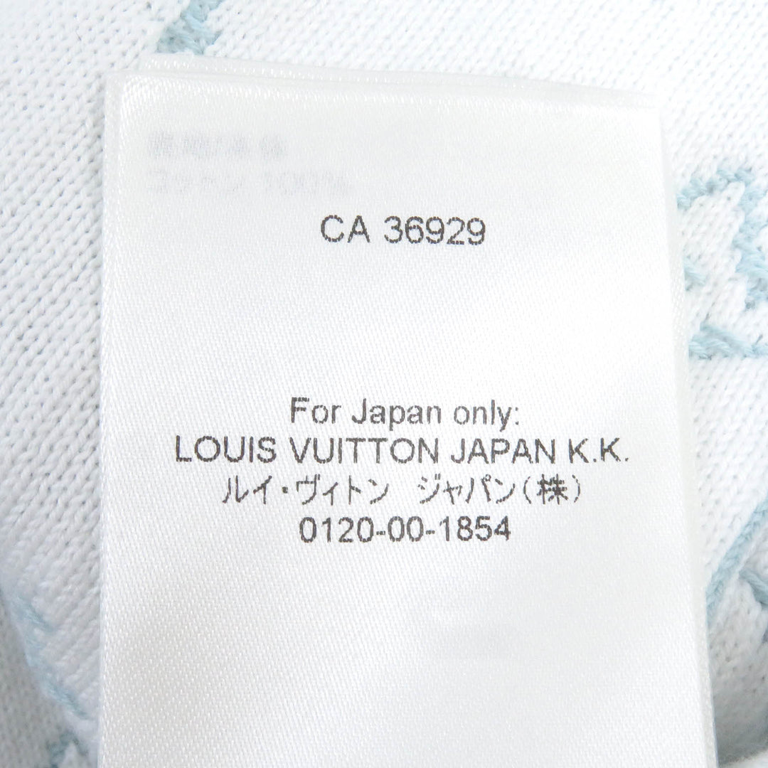 Excellent LOUIS VUITTON Parker Monogram Gradient Pullover Knit Light blue cotton mens XL