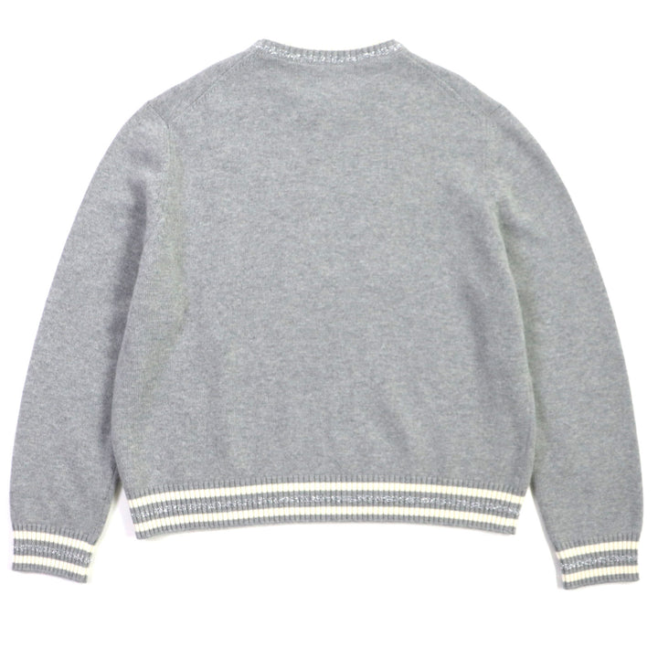 Excellent DIOR sweater DIOR BY ERL Glitter knit gray wool mens XXL 313M660AT516