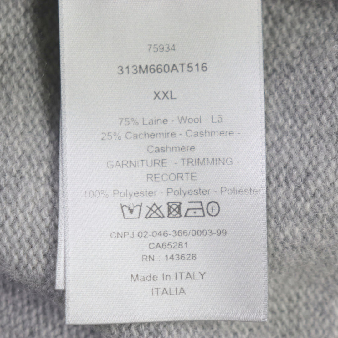 Excellent DIOR sweater DIOR BY ERL Glitter knit gray wool mens XXL 313M660AT516