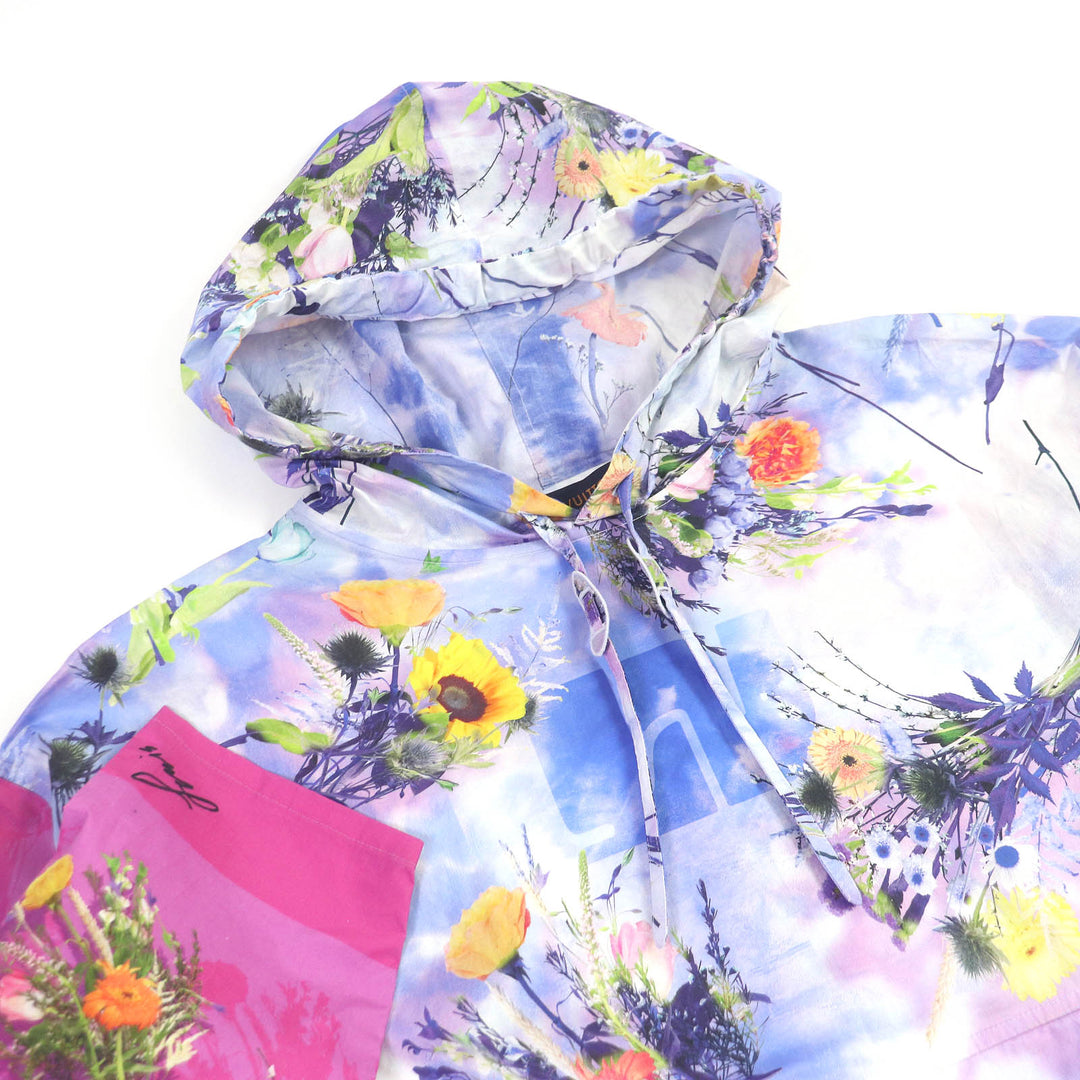 Pristine LOUIS VUITTON Parker Flower LV Logo Cotton Poplin Anorak Pullover mens