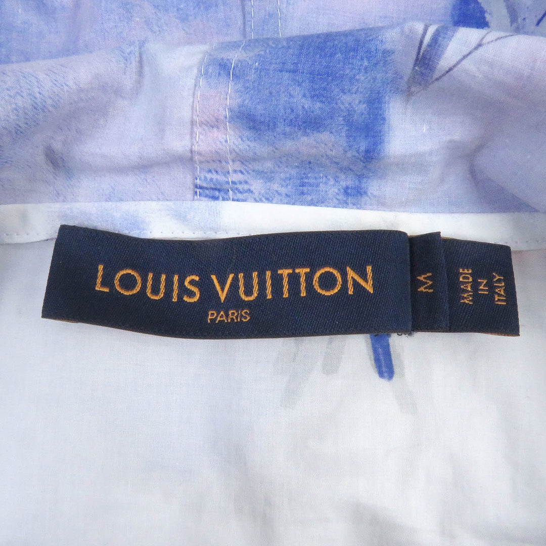Pristine LOUIS VUITTON Parker Flower LV Logo Cotton Poplin Anorak Pullover mens
