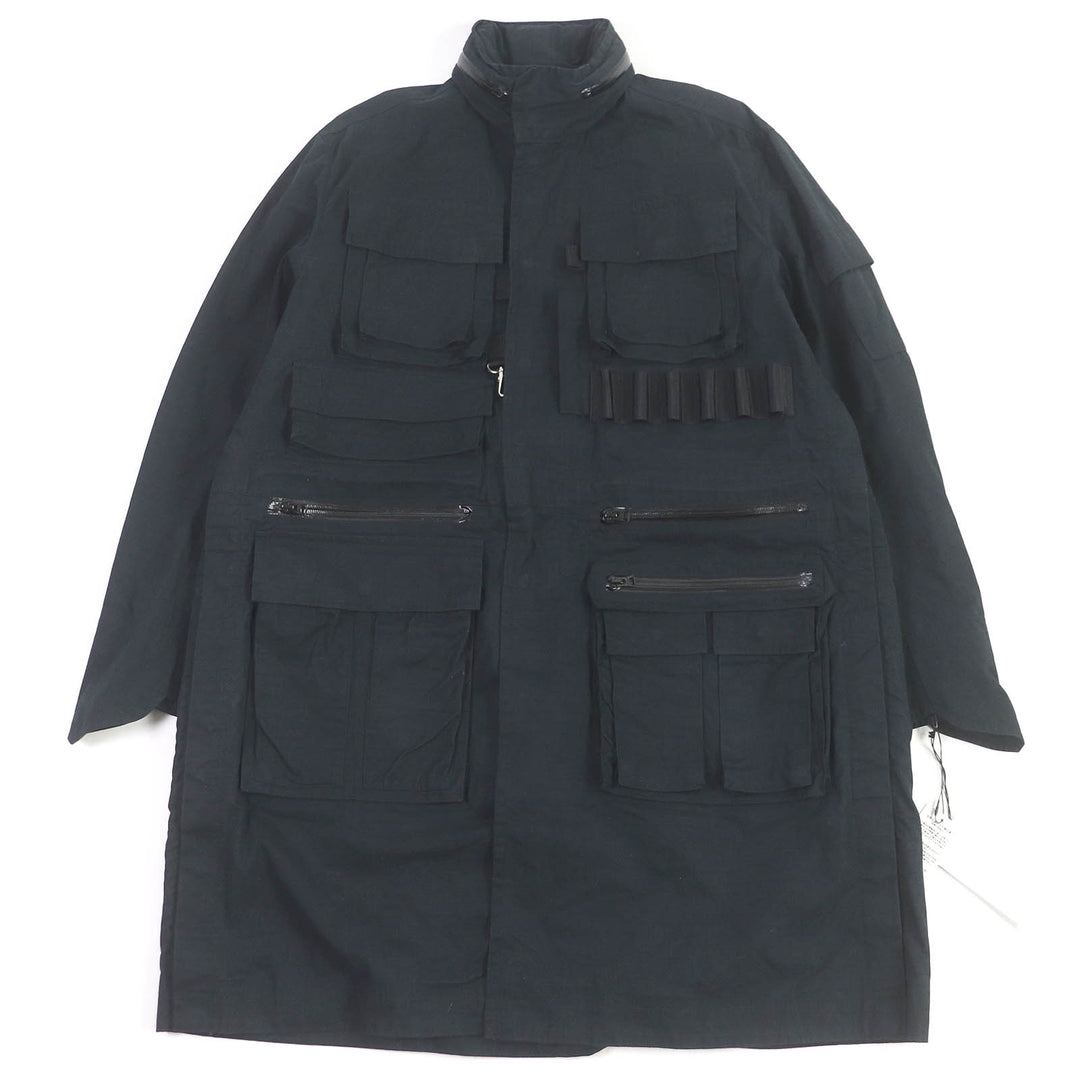 Great Sacai Military coat Olmetex Rip Stop Blouson black cotton mens 1 23-03186M