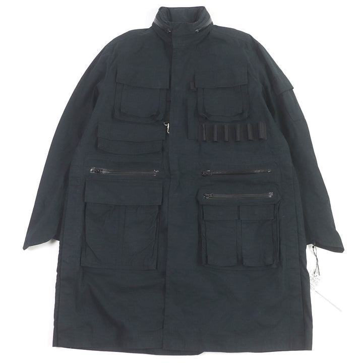 Great Sacai Military coat Olmetex Rip Stop Blouson black cotton mens 1 23-03186M