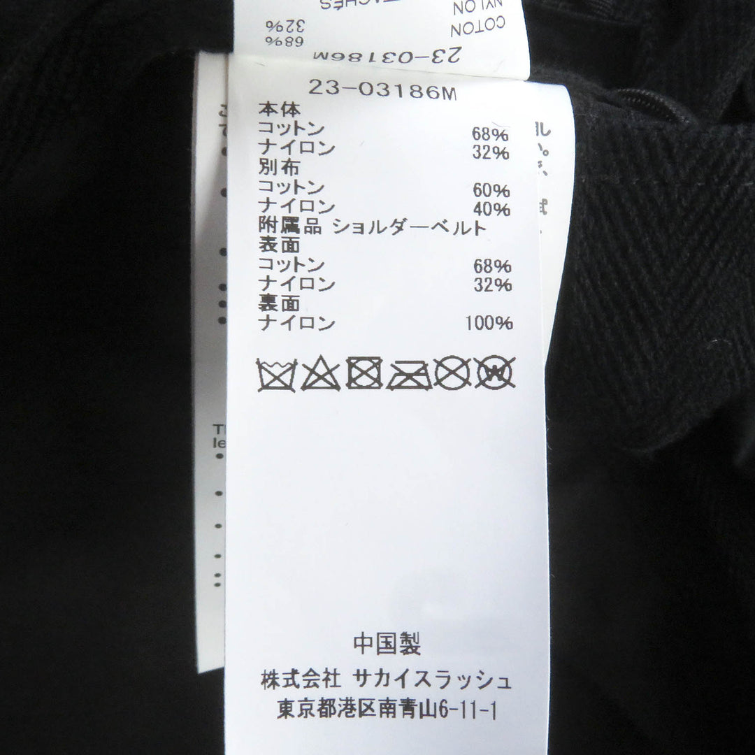 Great Sacai Military coat Olmetex Rip Stop Blouson black cotton mens 1 23-03186M