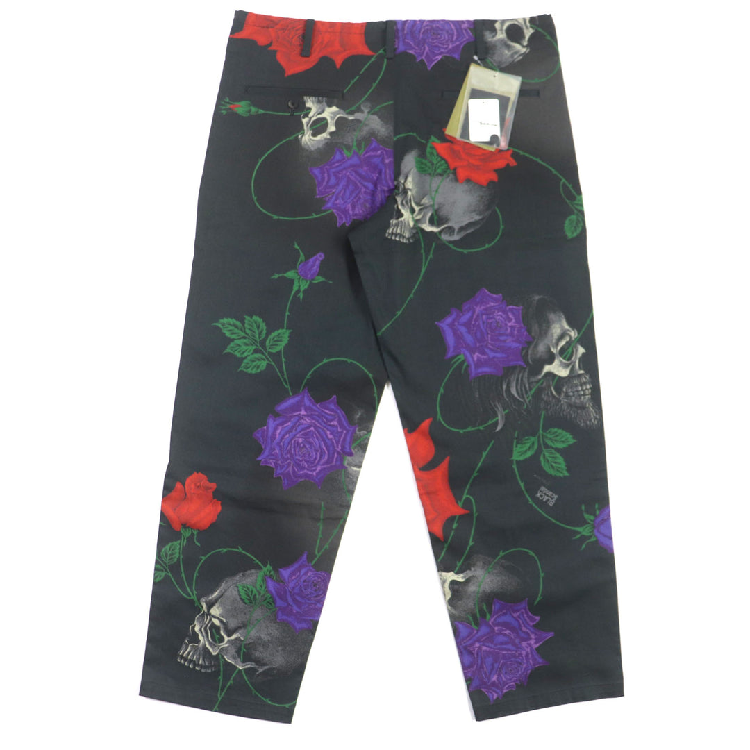 Great BLACK ScandalYohji Yamamoto Pants Skull Rose Pants cotton 1 HW-P99-033
