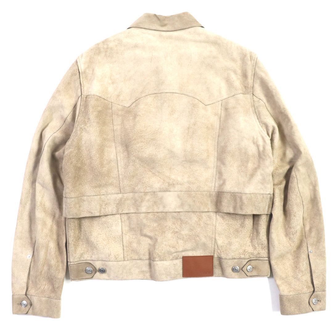 DIOR×Cactus Jack leather jacket Suede lining Sheep leather mens 50 283L417A0591