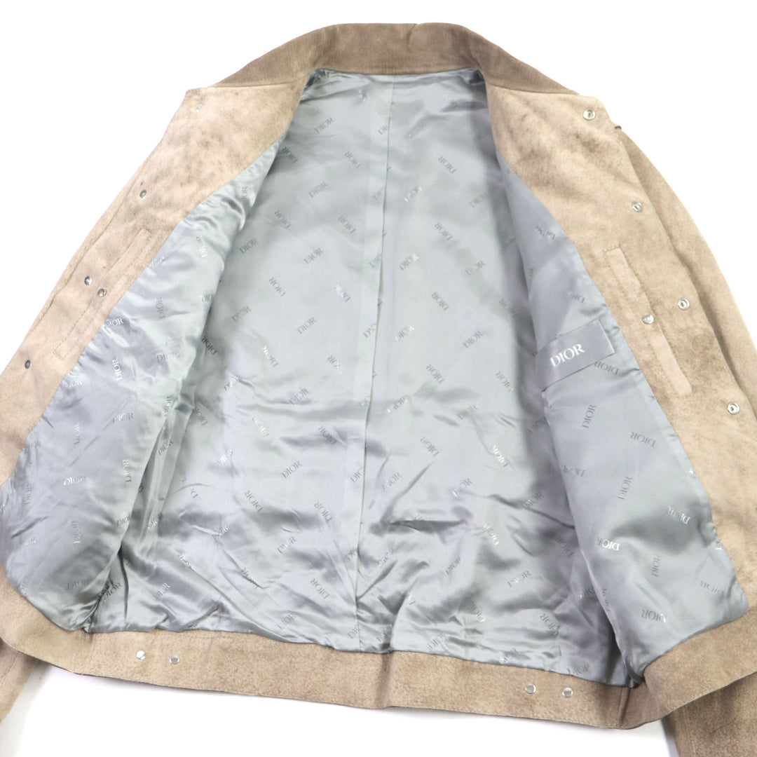 DIOR×Cactus Jack leather jacket Suede lining Sheep leather mens 50 283L417A0591
