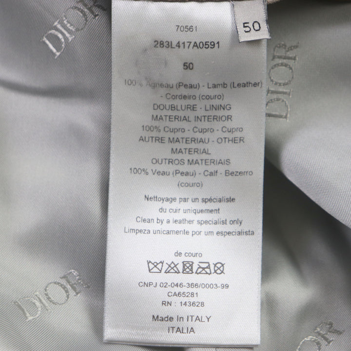 Great DIOR×Cactus Jack leather jacket Suede lamb's lining 50 283L417A0591